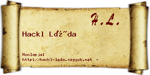 Hackl Léda névjegykártya